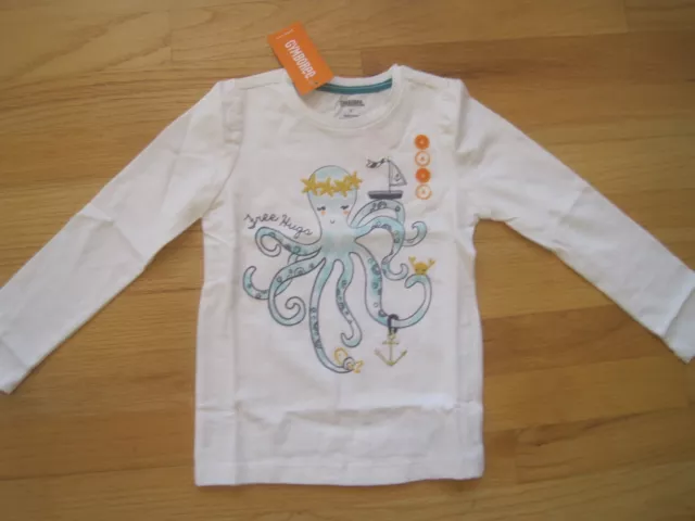 Chemise Blanche Nautique Fille Gymboree Bleu Clair Pieuvre Câlins Gratuits Ancre Neuf Avec Étiquettes 4