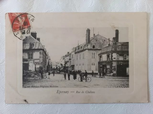 CPA 51 EPERNAY - Rue de Châlons - 1910