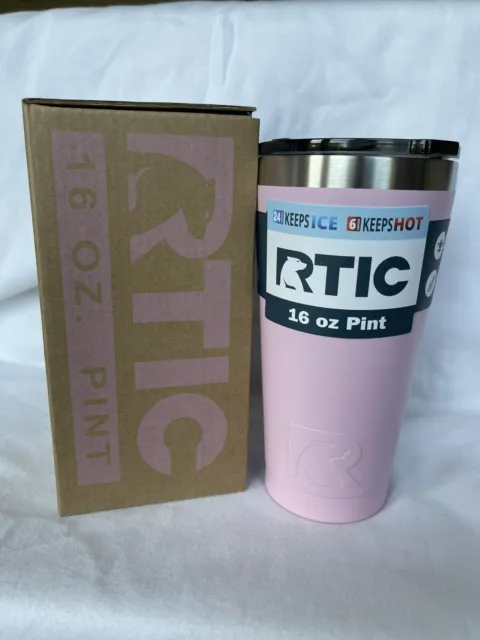 RTIC Hot Cold Double Wall Vacuum Insulated 16oz Pint FLAMINGO