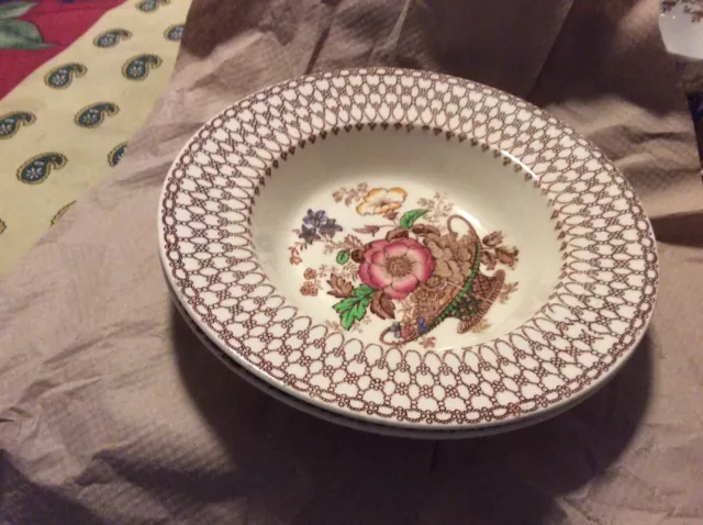 Vintage Collectible Myott Son & Co Bonnie Dundee England Floral Saucer
