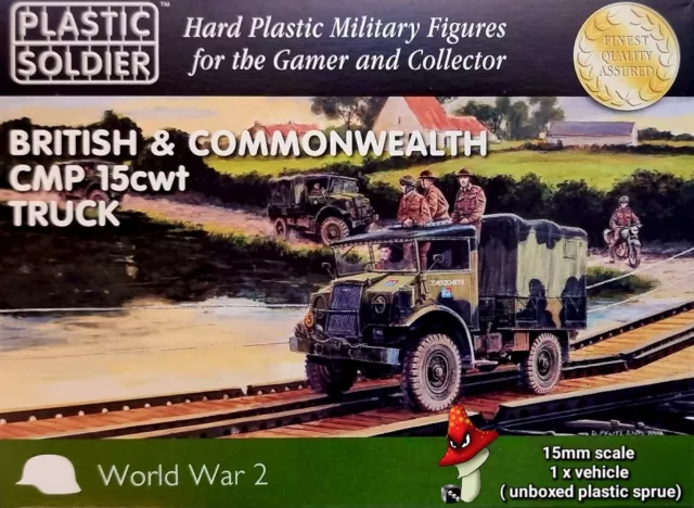 Plastic Soldier Company 15mm WW2 British CMP 15cwt Truck 1 x Sprue Unboxed