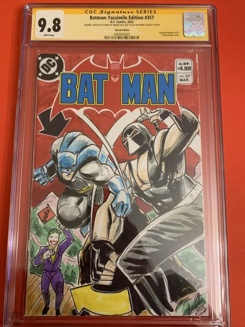 BATMAN 357 ORIGINAL Sketch Cover Variante Hommage Bane Joker Cgc 9,8 ...