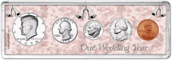 Our Wedding Year Coin Gift Set, 1970