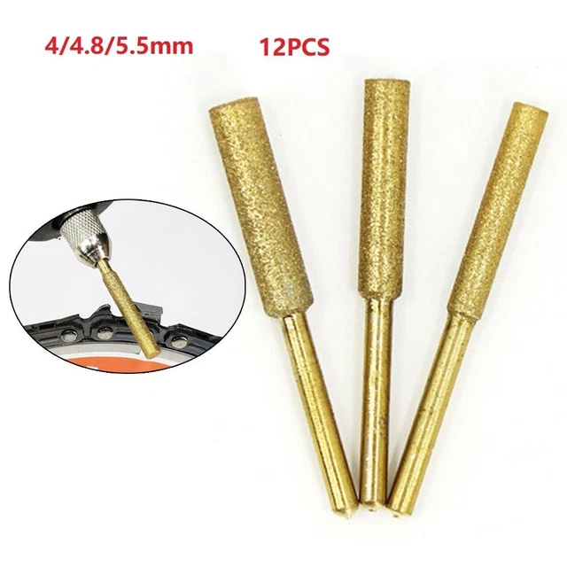 Nuovo pratico kit affilatrice motosega diamantato 12 pz/set gambo 3 mm