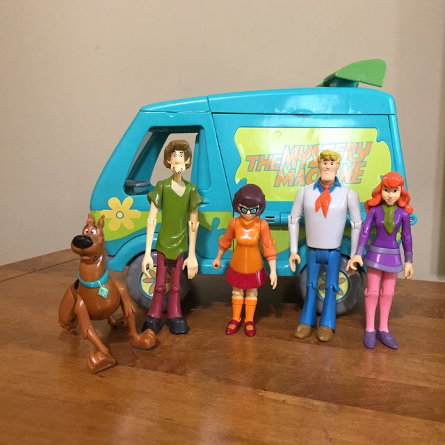 SCOOBY DOO THE Mystery Machine Van And 5 Figures Hanna Barbera Toy Van