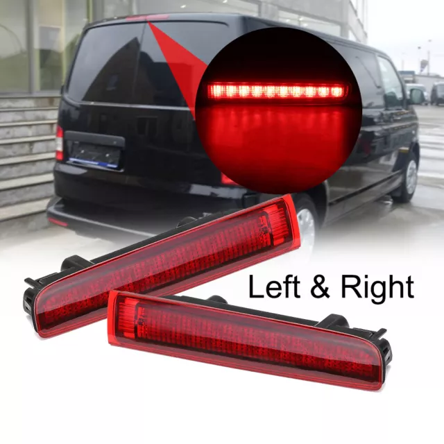 3ème Feu de Frein LED Lentille Rouge 7H0945097H Pour VW Transporter T5 T6 2003+