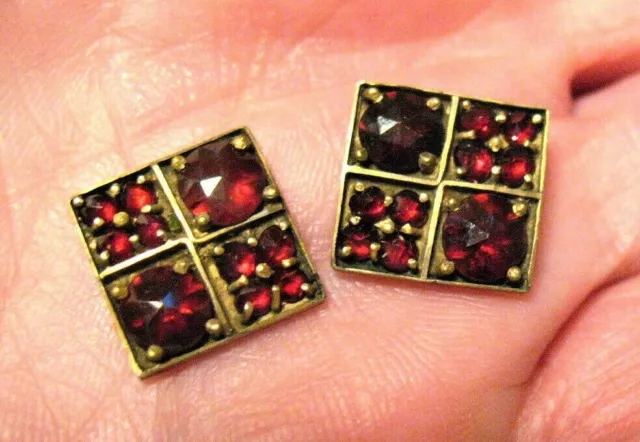 Victorian Jewelry Lot 2 Pieces For Parts/Repair Garnet Gold Filled 2.4 Grams