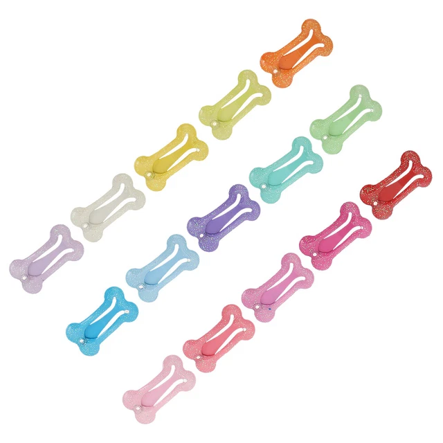 15 un. clips para el pelo gato perro horquillas para huesos gato horquilla para mascotas mini barritas botón