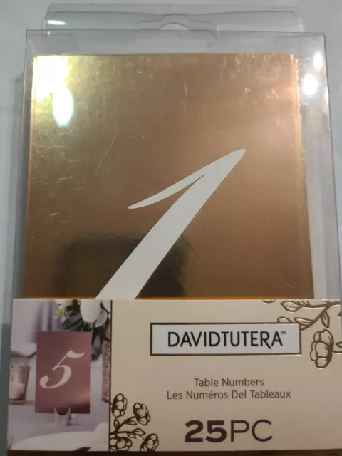 David Tutera Wedding Reception Table Numbers ROSE GOLD 25 pcs  Darice