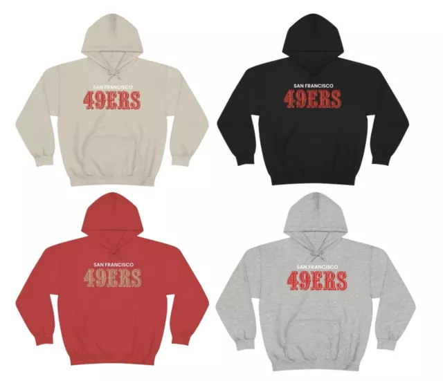 San Francisco 49ers heavy blend Hoodie sweatshirt raised soft logo