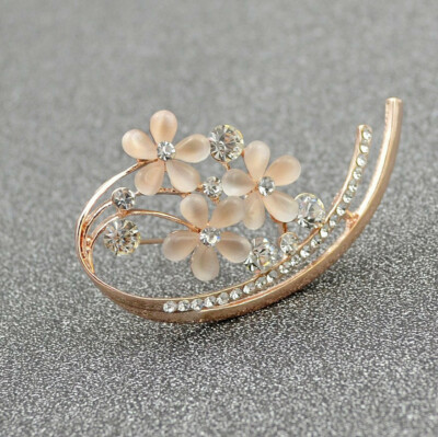 RARE Importante BROCHE Orné De Cristaux signée Cacharel 9.5 Cm 