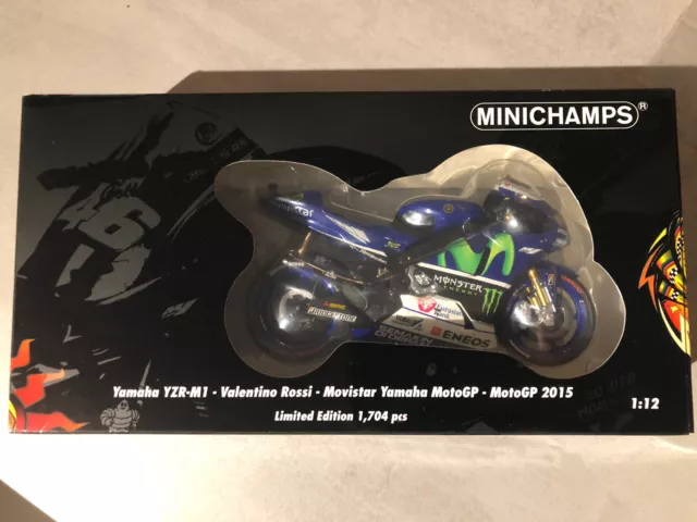 Minichamps Moto GP Yamaha YZR M1 - 2015 1/12 Valentino Rossi Limited Edition