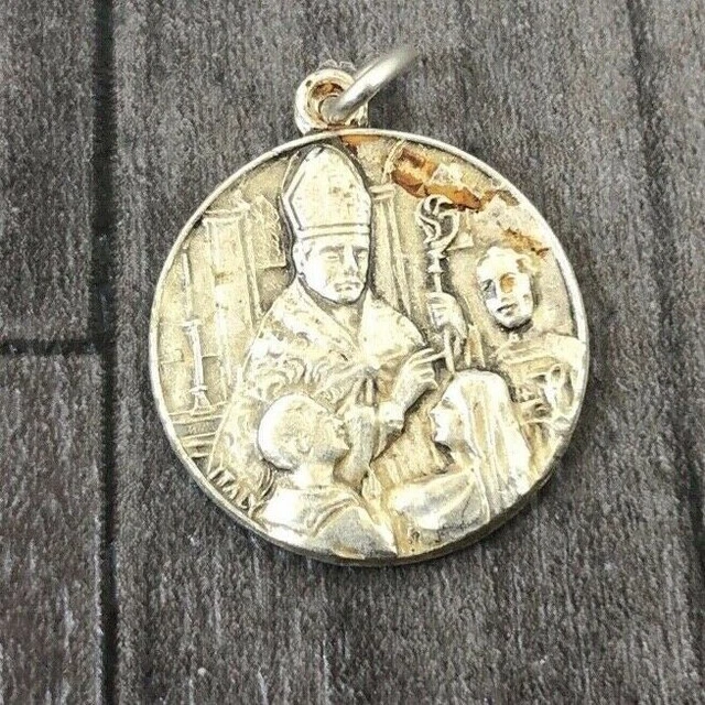 Authentic Vintage Souvenir Of Confirmation 1950 Medal Religious Tag Rare