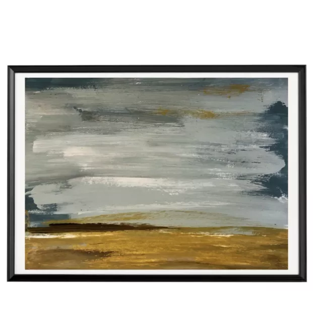 A3 Original Abstract Landscape Painting hand painted