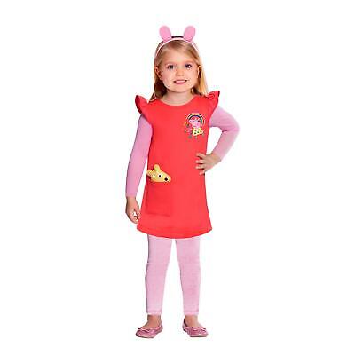Kids Peppa Pig Costume Girls Fancy Dress Costume with ears Book Day Outfit Teddy