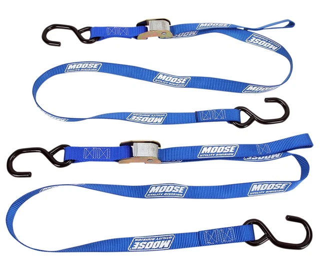 Moose utility Courroies de Fixation avec Crochet - 183cm / 610 KG Bleu - Moto