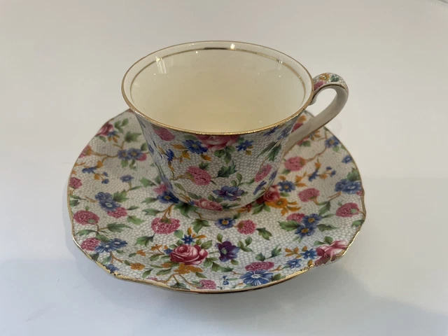 Vintage Royal Winton Grimwades Old Cottage Chintz Teacup And Saucer