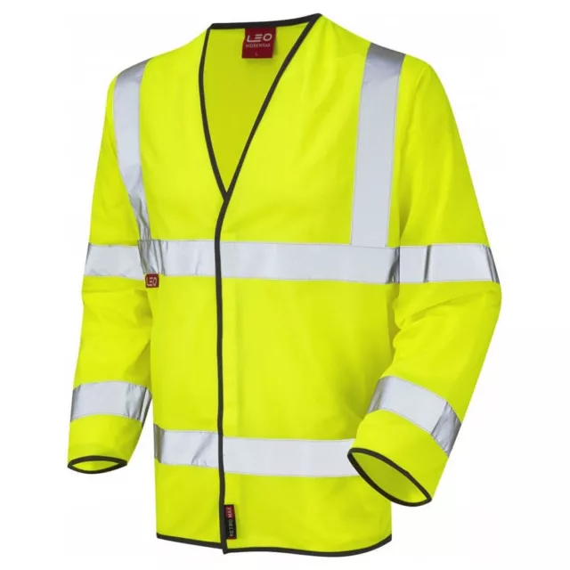 JOB LOT 10 x LEO WORKWEAR S07-Y MULLACOTT LONG SLEEVE HIGH VIS FR WAISTCOATS XL