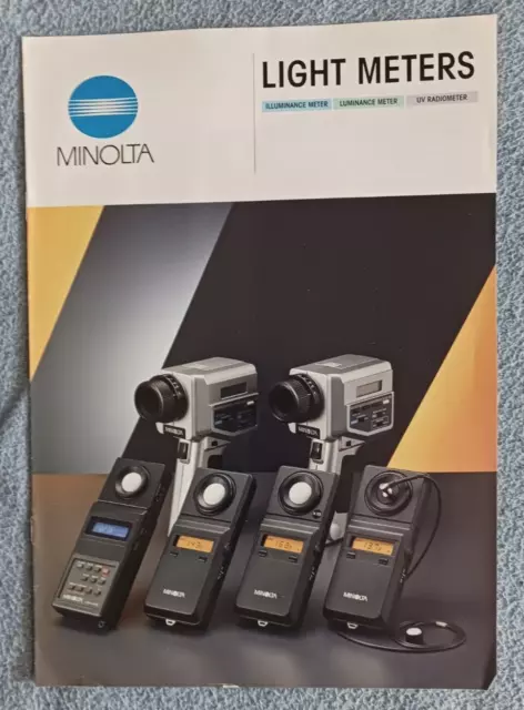 Minolta Light Meters Vintage 1994 Short Form Catalog