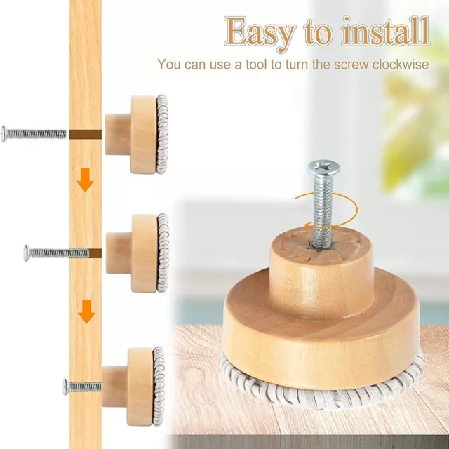 HOT 4pcs Cabinet Handle Fashion Wooden Wardrobe Knob Drawer Knobs Furniture Hard