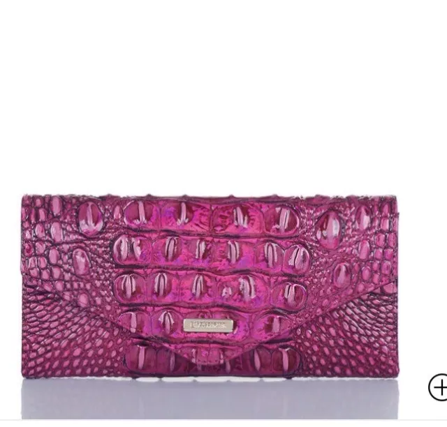 Brahmin Melbourne VERONICA Trifold Envelope Wallet POTION Hot Pink Fuchsia NWT