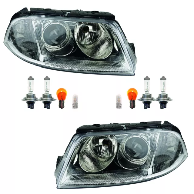 2x Scheinwerfer passend für VW Passat 3BG + alle Leuchtmittel links & rechts Set