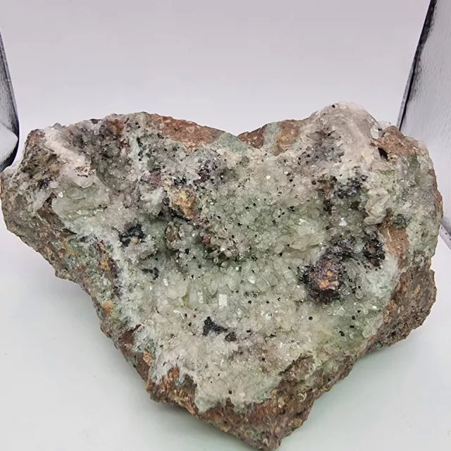 Große Bergkristall Quarz Hämatit Stufe 996g FO Seebachfelsen, Friedrichroda