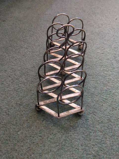 Toast Rack Expandable SILVER PLATE CONCERTINA Expanding Toast Rack Victorian £129.99 ...