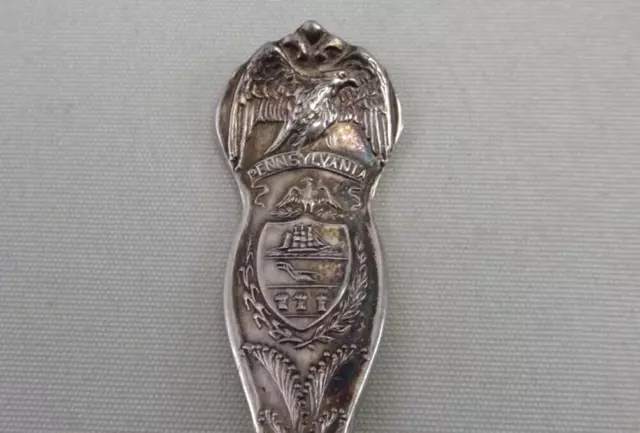 Vintage Souvenir Tea Spoon Rogers Silver Plate Pennsylvania State Seal Eagle