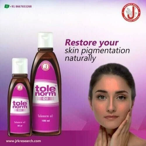 ACEITE TOLENORM del Dr. JRK para vitiligo y trastornos hipopigmentarios de la piel