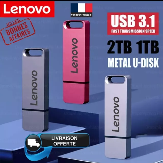 Clé USB 3.1 Ultras grande capacité de 2TO Lecteur flash mémoire haute vitesse