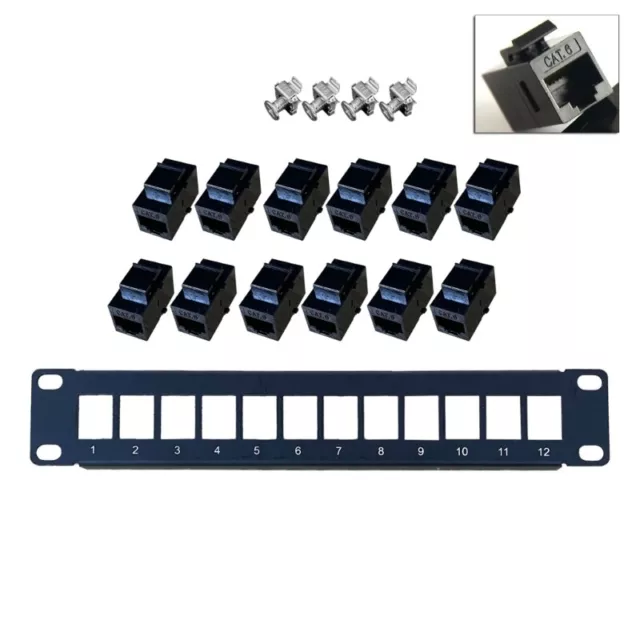 Wallmount /Rackmount 1U Ethernet Panel Punch Down Block for CAT6 Cabling