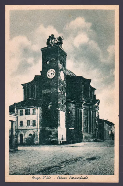 Borgo D' Ale Vercelli Cartolina Chiesa Parrocchiale Fp N - Bonda Caldera