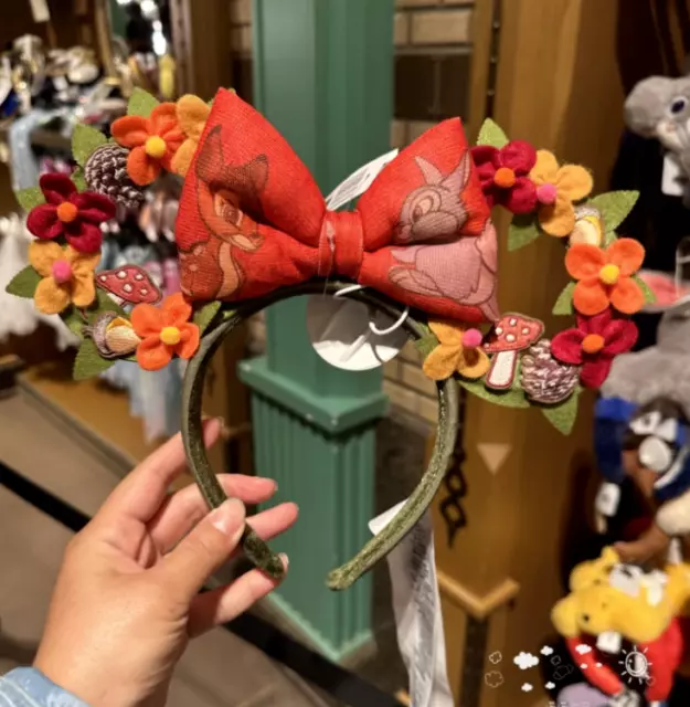 Authentic 2022 Disney Parks Bambi Thumper flower Minnie mouse Ears Headband