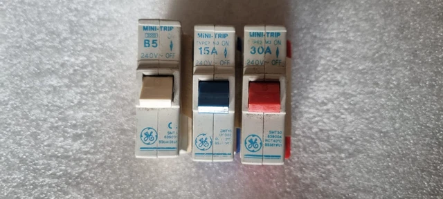 MCB Wylex Mini Trip GE/GEC - Sparecchi B5 B15 B20 B30 B40 B45 - Usato Ma Funzionante - 4