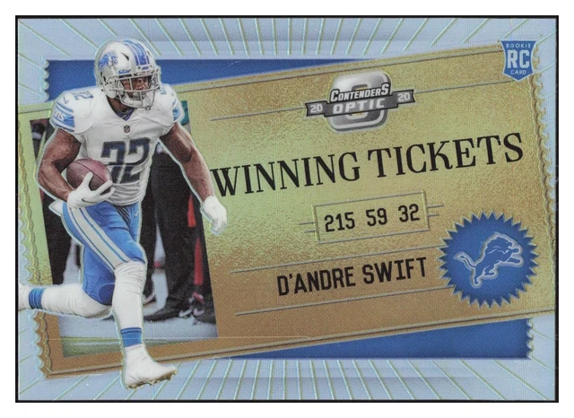 2020 Panini Contenders Optic Winning Tickets Prizm D'Andre Swift #WT22 RC Rookie