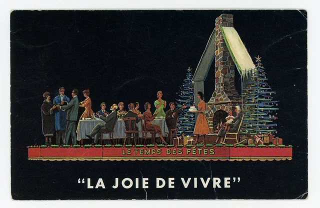 JOIE DE VIVRE les Fêtes Carte Postale Société St Jean Baptiste MONTREAL Quebec