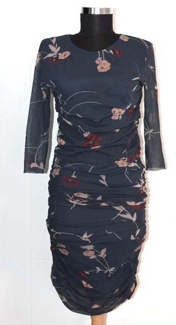 knee length dresses for ladies Ruched Mesh Corset Midi Dress in Nude  Heather Clothing