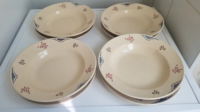 4 RARE anciennes assiettes de poids plates simple face 5 lb en fonte