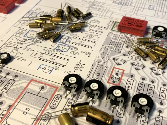 PREMIUM Reparatursatz REVOX B77 KOMPLETT Kondensatoren Trimmer Repairkit MK1-MK2 3