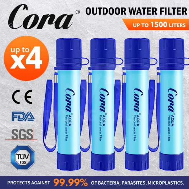 Cora Personal Outdoor Camping Hiking Water Filter System  Portable 100% Genuine