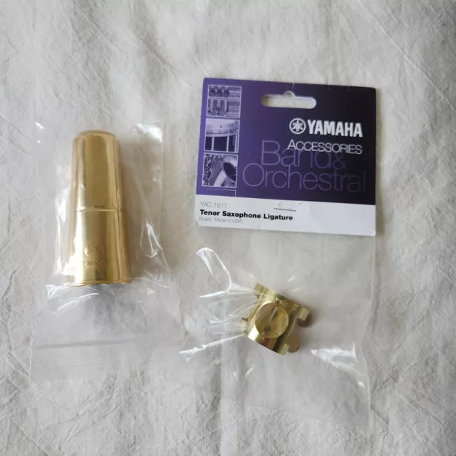 Yamaha Ligature & Cap for Tenor Saxophone Hard Rubber or Plastic  Mouthpiece