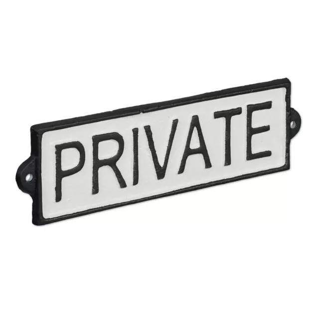 Privat Schild Gusseisen Wandschild Türschild "Private" Dekoschild Metallschild