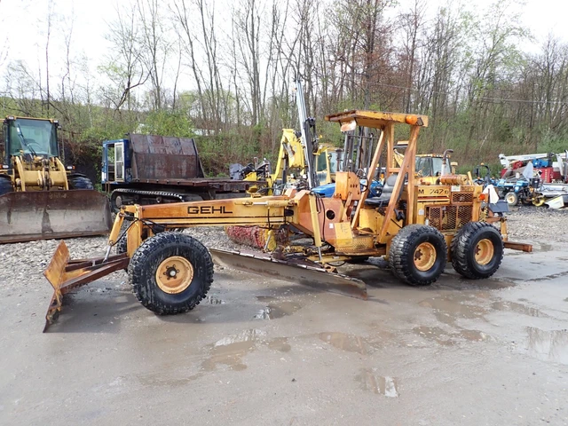 1992 Gehl MG747B Motor Grader WOW!! Isuzu Diesel Ripper Push Blade MG747