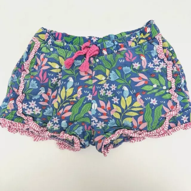 Boden Hotchpotch Frill Shorts Girls 5 Tropical Garden Floral Cotton Lined