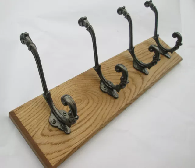 9 sizes SOLID OAK WOODEN HANDMADE COAT RACK HANGER HANGING PEGS BOARD RAIL 939