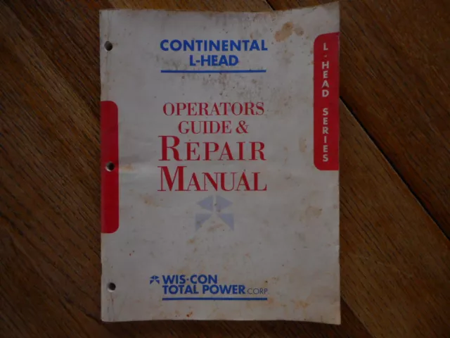 Continental L-Head Operators Guide & Repair Manual Overhaul 1993 Wis Con
