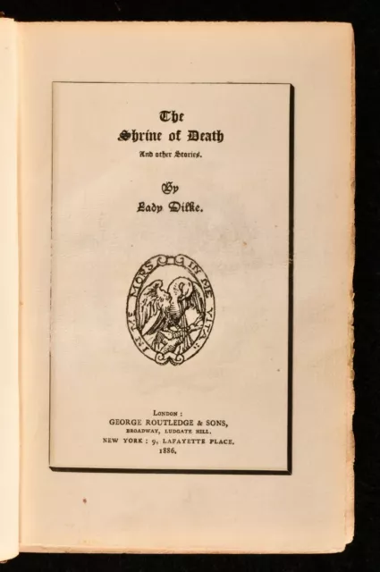 1886 The Shrine of Death Lady Emilia Dilke 1st Edition Very Scarce 3