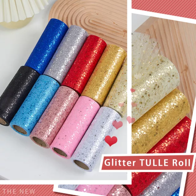 Glitter Tulle Fabric for Party Decor Costume Skirt Ballet Dance Wear Tutu Dress