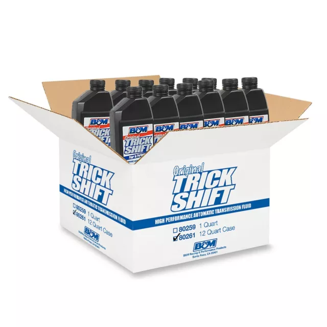 80261 B&M Trick Shift Automatic Transmission Fluid - Case of 12 Quart Bottles
